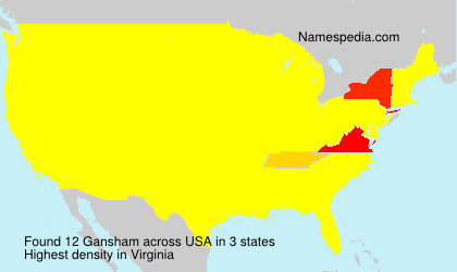 Surname Gansham in USA Surname Gansham in USA