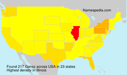 Surname Gansz in USA Surname Gansz in USA