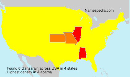 Surname Ganzarain in USA Surname Ganzarain in USA