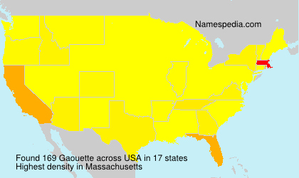 Surname Gaouette in USA Surname Gaouette in USA