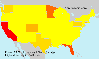 Surname Gapko in USA Surname Gapko in USA