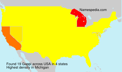 Surname Gappi in USA
