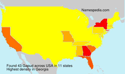 Surname Gapud in USA Surname Gapud in USA