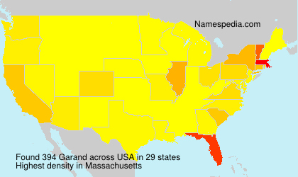 Surname Garand in USA Surname Garand in USA