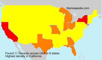 Surname Garardo in USA Surname Garardo in USA