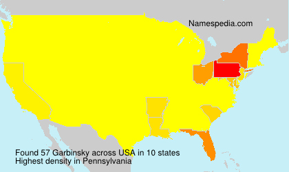 Surname Garbinsky in USA Surname Garbinsky in USA
