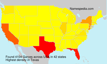 Surname Garces in USA Surname Garces in USA
