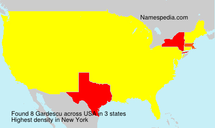 Surname Gardescu in USA Surname Gardescu in USA