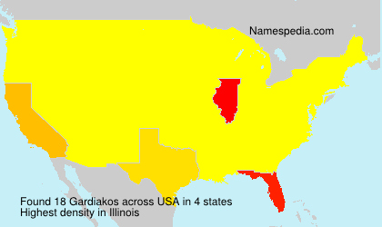 Surname Gardiakos in USA Surname Gardiakos in USA