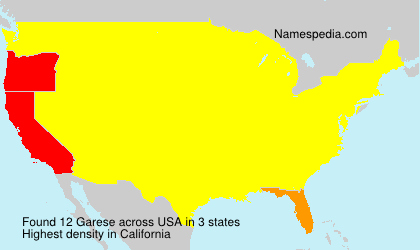 Surname Garese in USA Surname Garese in USA