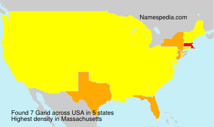 Surname Garid in USA Surname Garid in USA