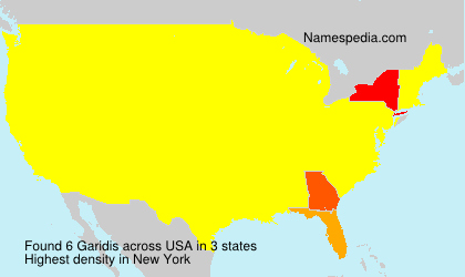 Surname Garidis in USA Surname Garidis in USA