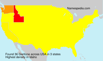 Surname Garitone in USA Surname Garitone in USA
