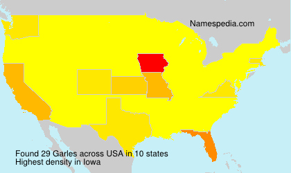 Surname Garles in USA Surname Garles in USA