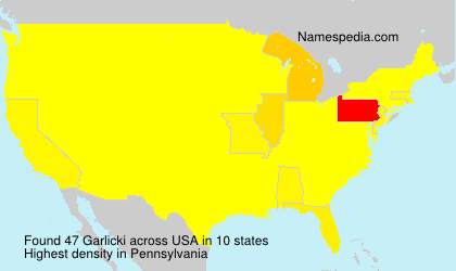 Surname Garlicki in USA