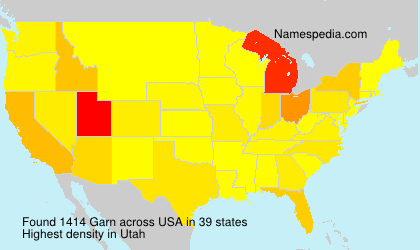 Surname Garn in USA