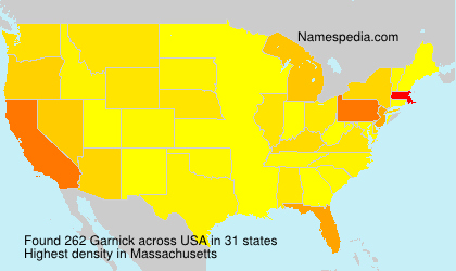Surname Garnick in USA Surname Garnick in USA