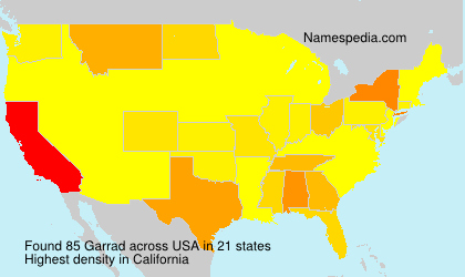 Surname Garrad in USA Surname Garrad in USA