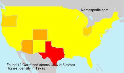 Surname Garretsen in USA Surname Garretsen in USA