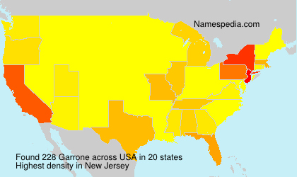 Surname Garrone in USA Surname Garrone in USA