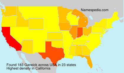Surname Garwick in USA Surname Garwick in USA