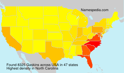 Surname Gaskins in USA Surname Gaskins in USA