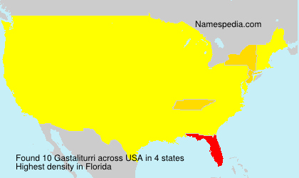 Surname Gastaliturri in USA Surname Gastaliturri in USA
