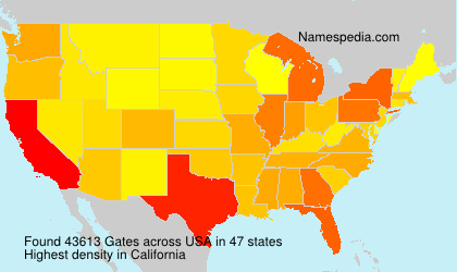 Surname Gates in USA Surname Gates in USA