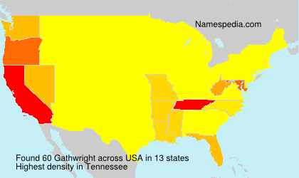 Surname Gathwright in USA Surname Gathwright in USA