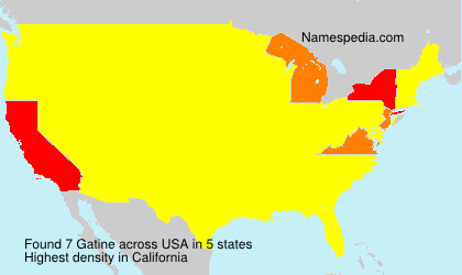 Surname Gatine in USA