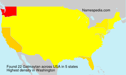 Surname Gatmaytan in USA Surname Gatmaytan in USA