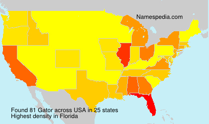 Surname Gator in USA Surname Gator in USA