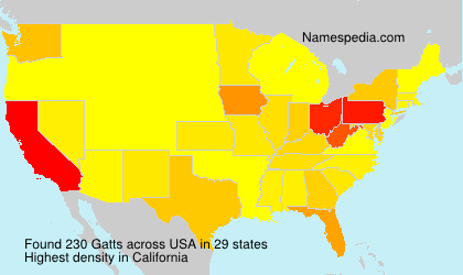 Surname Gatts in USA Surname Gatts in USA