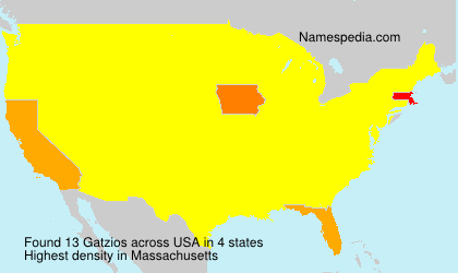 Surname Gatzios in USA Surname Gatzios in USA