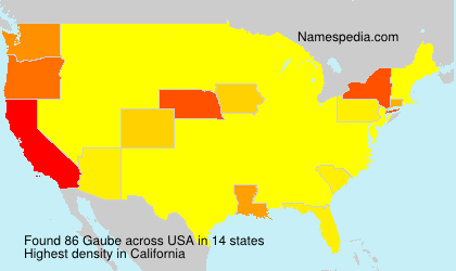 Surname Gaube in USA Surname Gaube in USA