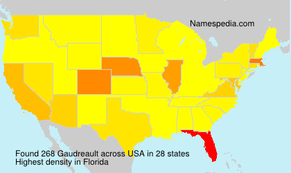 Surname Gaudreault in USA