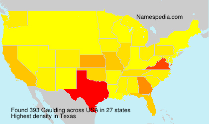 Surname Gaulding in USA Surname Gaulding in USA
