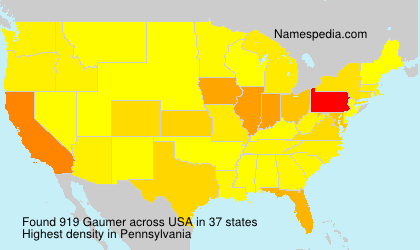 Surname Gaumer in USA Surname Gaumer in USA