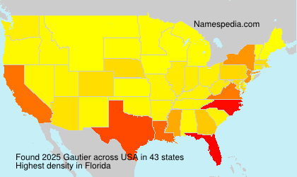 Surname Gautier in USA Surname Gautier in USA
