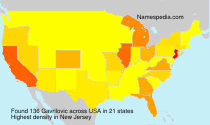 Surname Gavrilovic in USA Surname Gavrilovic in USA
