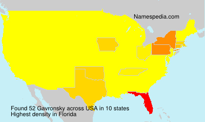 Surname Gavronsky in USA Surname Gavronsky in USA