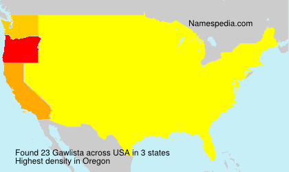 Surname Gawlista in USA