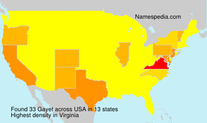 Surname Gayet in USA
