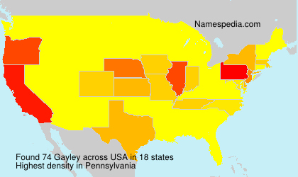 Surname Gayley in USA Surname Gayley in USA