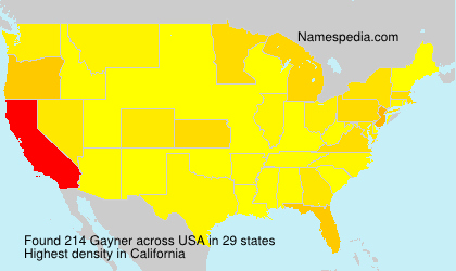 Surname Gayner in USA Surname Gayner in USA