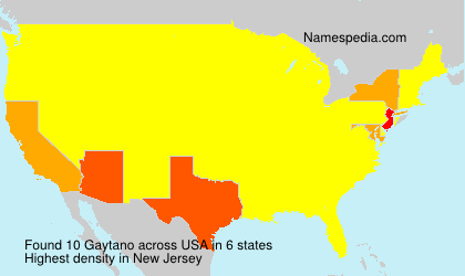 Surname Gaytano in USA Surname Gaytano in USA