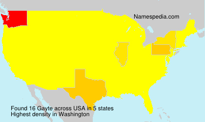 Surname Gayte in USA Surname Gayte in USA