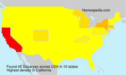 Surname Gazaryan in USA Surname Gazaryan in USA