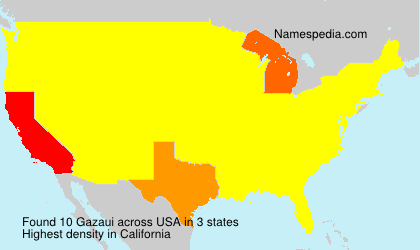 Surname Gazaui in USA Surname Gazaui in USA