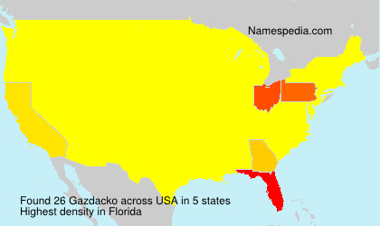 Surname Gazdacko in USA Surname Gazdacko in USA